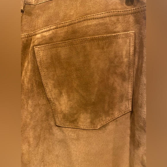 NWOT - Nordstrom Straight Leg, Genuine Suede Pants - Picture 9 of 9